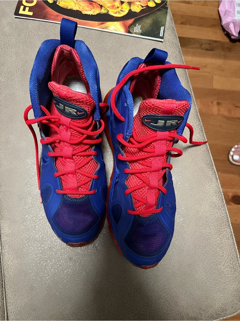 Nike youth Griffey #24  High-Top Sneakers in Blue and Red